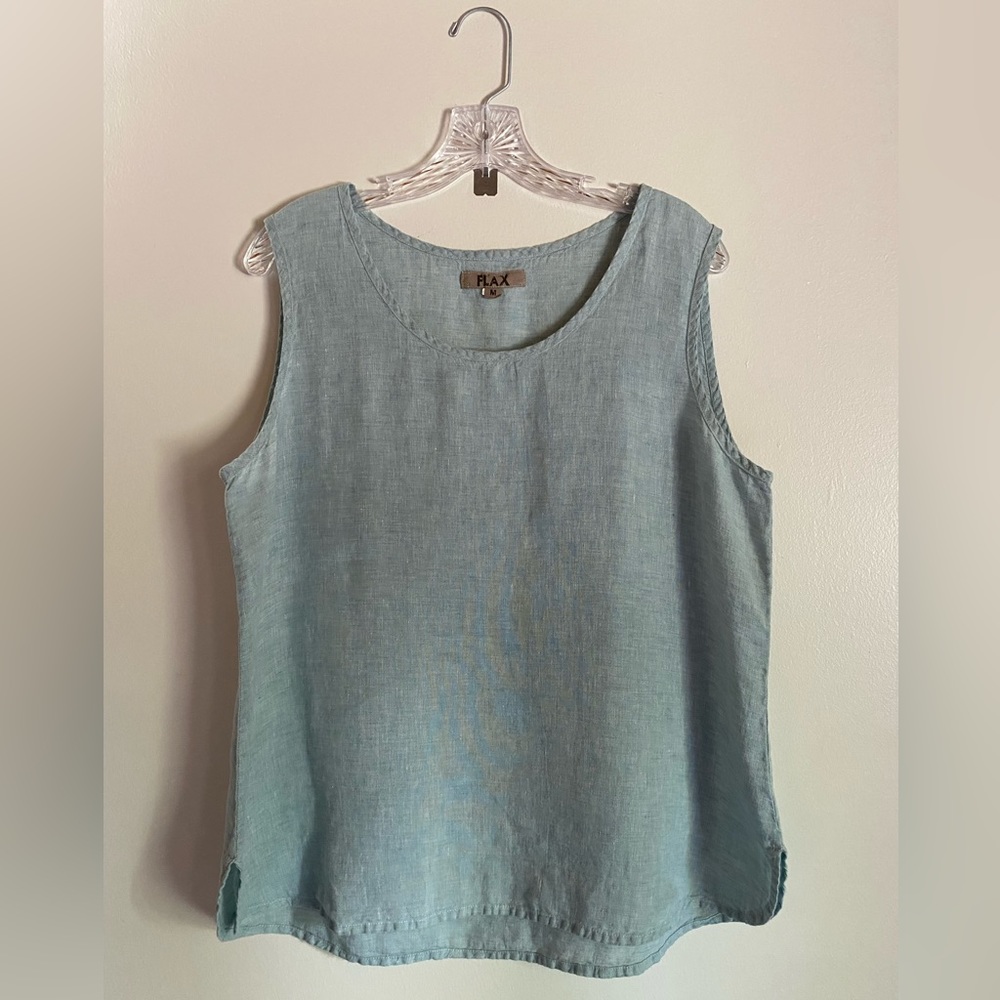 Flax brand, 100% linen tank top. Size M.
